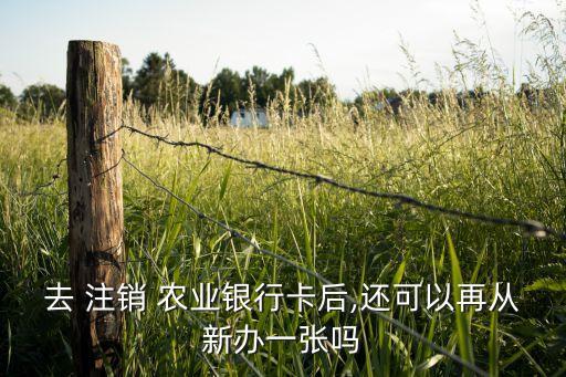农业银行注销了怎么办