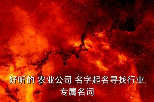 农业扶贫项目取名字怎么取