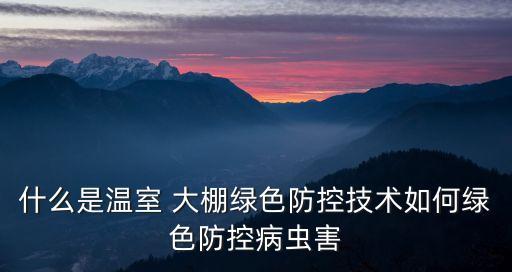 农业大棚防盗措施怎么写