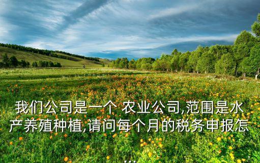 农业有限公司怎么报税,农业发展有限公司需要报税吗