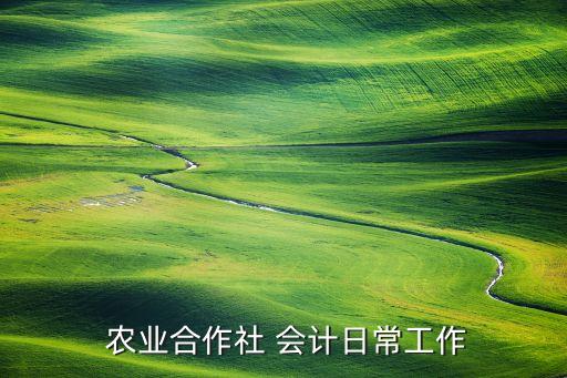 新人接手农业会计怎么做