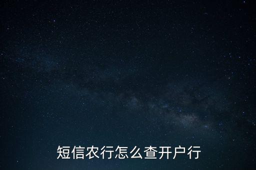 短信怎么查农业银行