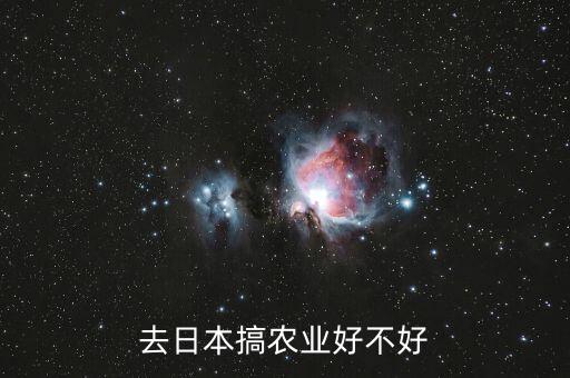 去日本搞农业好不好