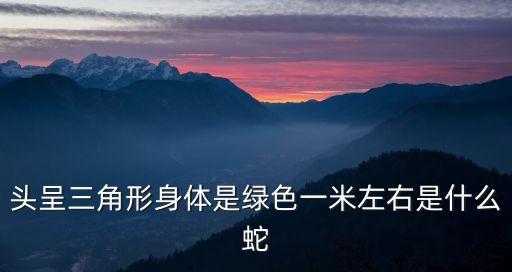 竹叶青是什么，头呈三角形身体是绿色一米左右是什么蛇
