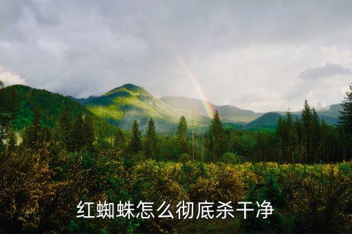 如何消灭红蜘蛛，红蜘蛛怎么彻底杀干净