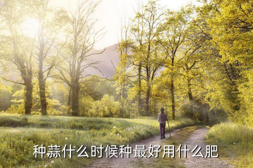 种蒜什么时候种最好用什么肥