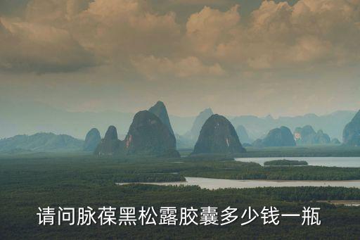 请问脉葆黑松露胶囊多少钱一瓶