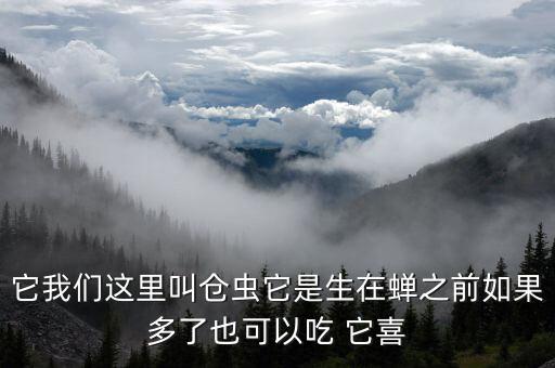 它我们这里叫仓虫它是生在蝉之前如果多了也可以吃 它喜
