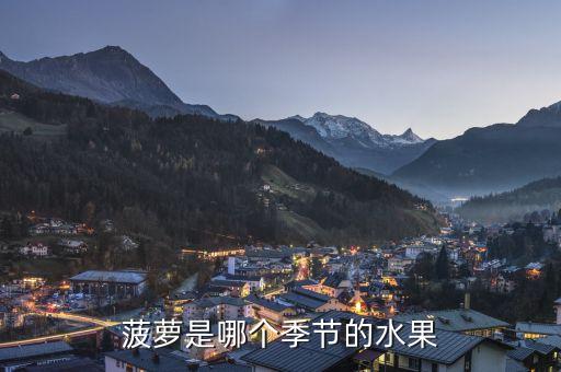 菠萝什么季节成熟，菠萝几月份上市