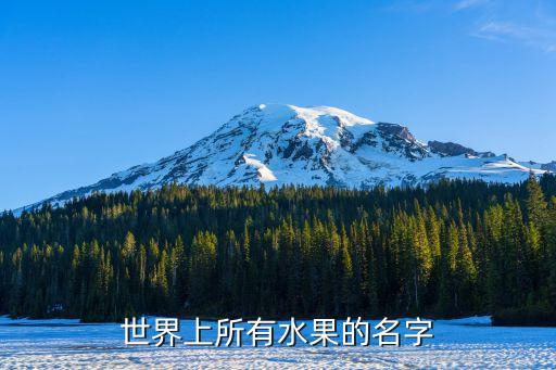 水果的名字，世界上所有水果的名字