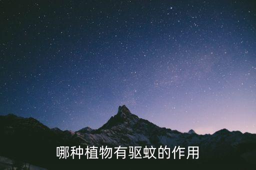哪种植物有驱蚊的作用