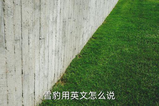 雪豹动物，雪豹尾巴有多粗