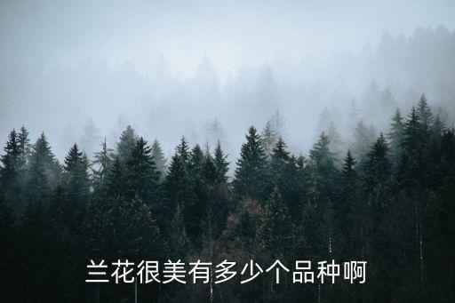 兰花很美有多少个品种啊