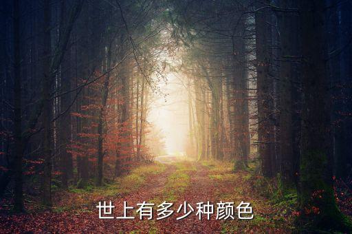 有几种颜色，颜色有多少种