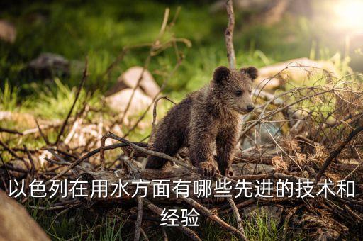 以色列在用水方面有哪些先进的技术和经验
