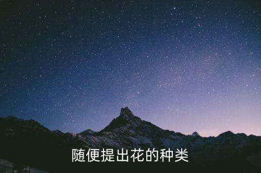 随便提出花的种类