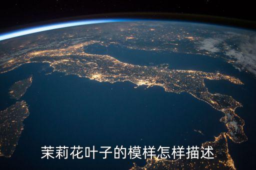 茉莉叶，茉莉的叶子是什么生长方式