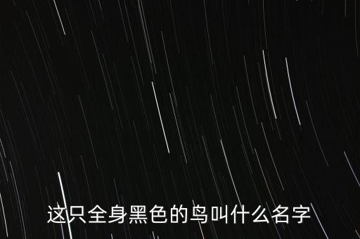 全身黑色的鸟，除了乌鸦还有什么常见鸟类是全身黑色的