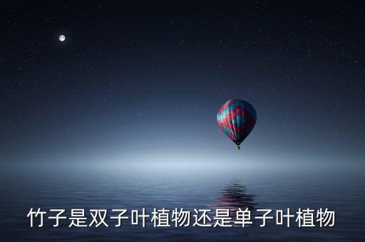 竹子是双子叶植物还是单子叶植物