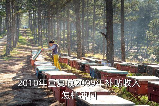 农业补贴重复享受怎么处理，2010年重复做2009年补贴收入怎样冲回