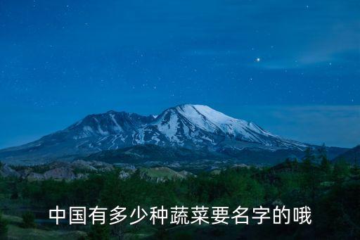 中国有多少种蔬菜要名字的哦