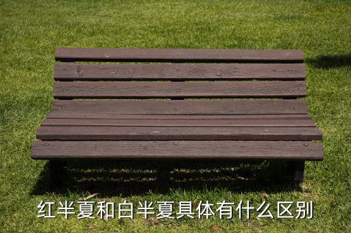 红半夏和白半夏具体有什么区别