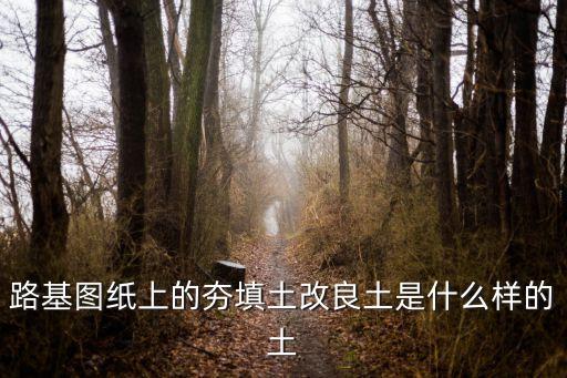路基图纸上的夯填土改良土是什么样的土