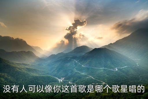 没有人可以像你这首歌是哪个歌星唱的