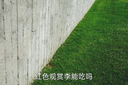 红李，红色观赏李能吃吗