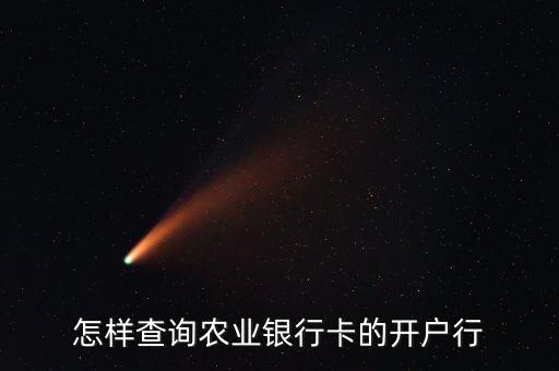 农业支行怎么查询，怎样查询农业银行卡的开户行