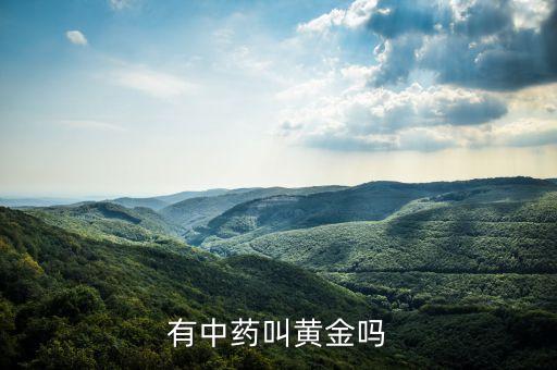 药材黄金，中药中有没有一种叫黄金的药