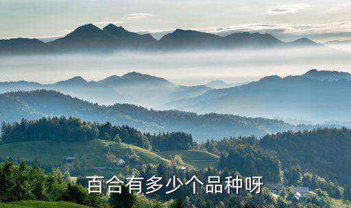 百合种类，百合有多少种类没种的含义