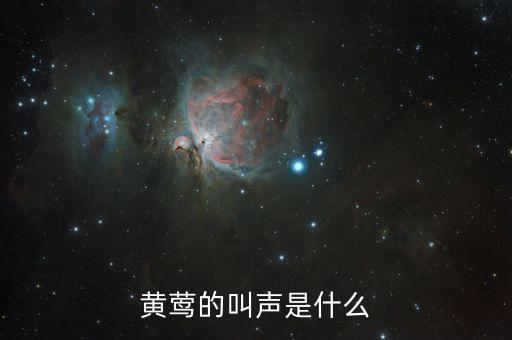 黄腰柳莺叫声，黄莺的叫声是什么