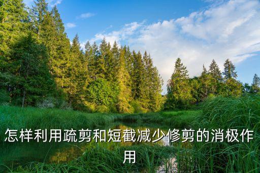 怎样利用疏剪和短截减少修剪的消极作用