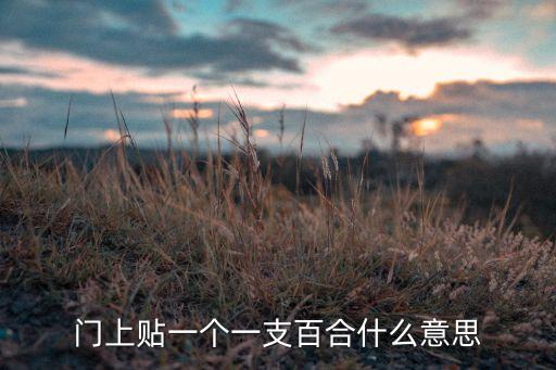 木门百合，门上贴一个一支百合什么意思