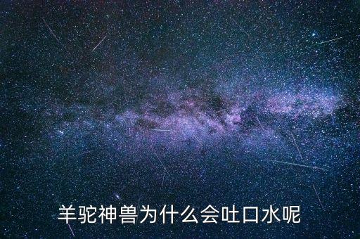 羊驼为什么吐口水，羊驼为啥会吐口水