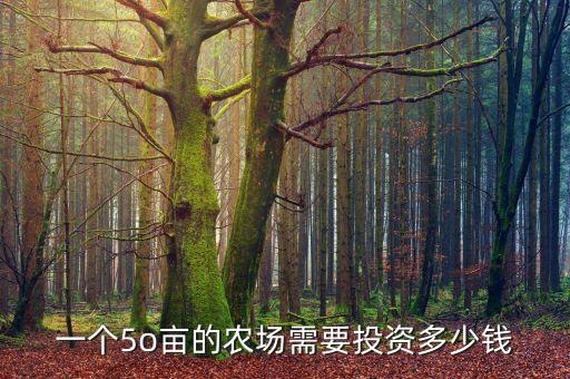 一个5o亩的农场需要投资多少钱