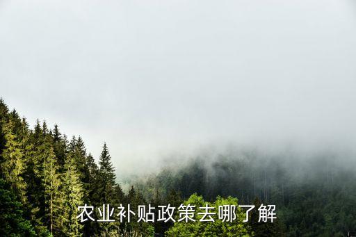 农业补贴政策去哪了解