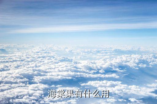 海棠果有什么用