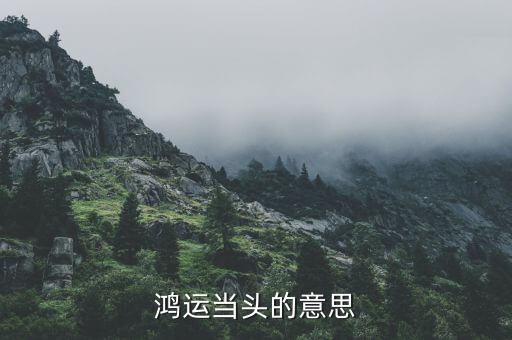 鸿运当头的寓意，鸿运当头的意思