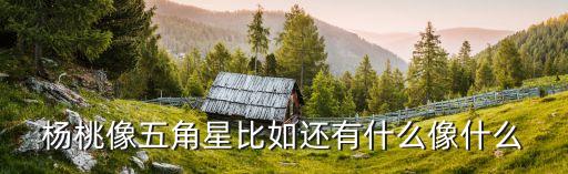 杨桃像五角星比如还有什么像什么