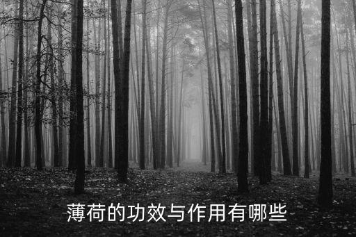 薄荷的功效与作用有哪些