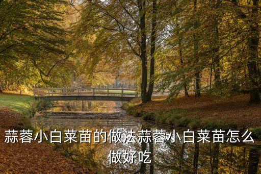 蒜蓉小白菜苗的做法蒜蓉小白菜苗怎么做好吃