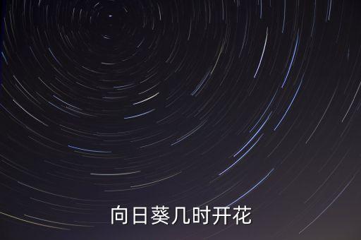 向日葵花期，向日葵开花时间