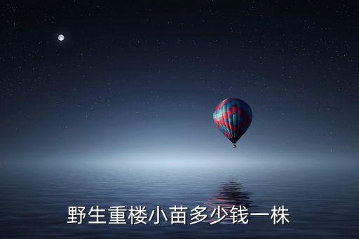 野生重楼小苗多少钱一株