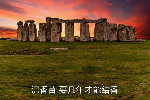 沉香苗 要几年才能结香