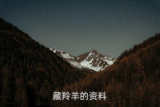 藏羚羊的资料