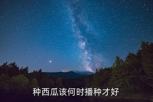 西瓜怎么种，无籽西瓜是怎么播种的