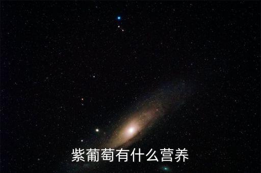 紫葡萄有什么营养