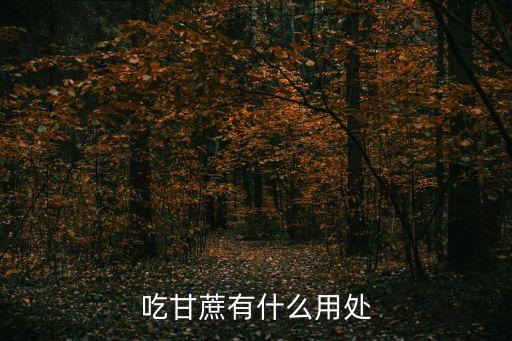 吃甘蔗有什么用处